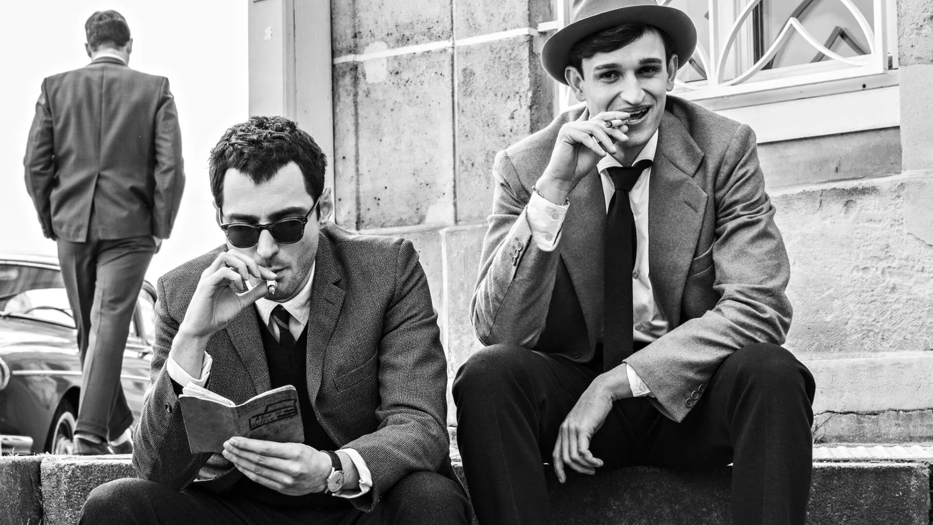Guillaume Marbeck et Aubry Dullin dans le film Nouvelle Vague